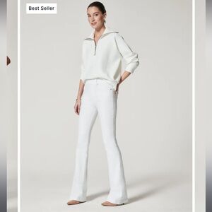 Spanx white flare jeans